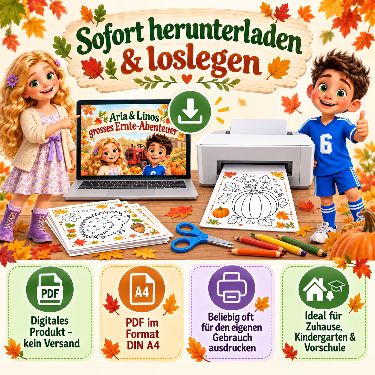 Sofort herunterladen und loslegen — PDF im A4-Format